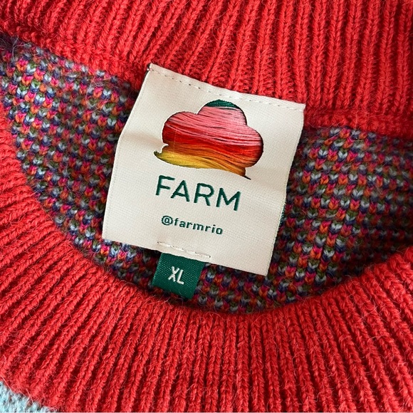 NWOT Farm Rio Rio Amazon Mushroom Embroidered Sweater XL - Picture 12 of 14